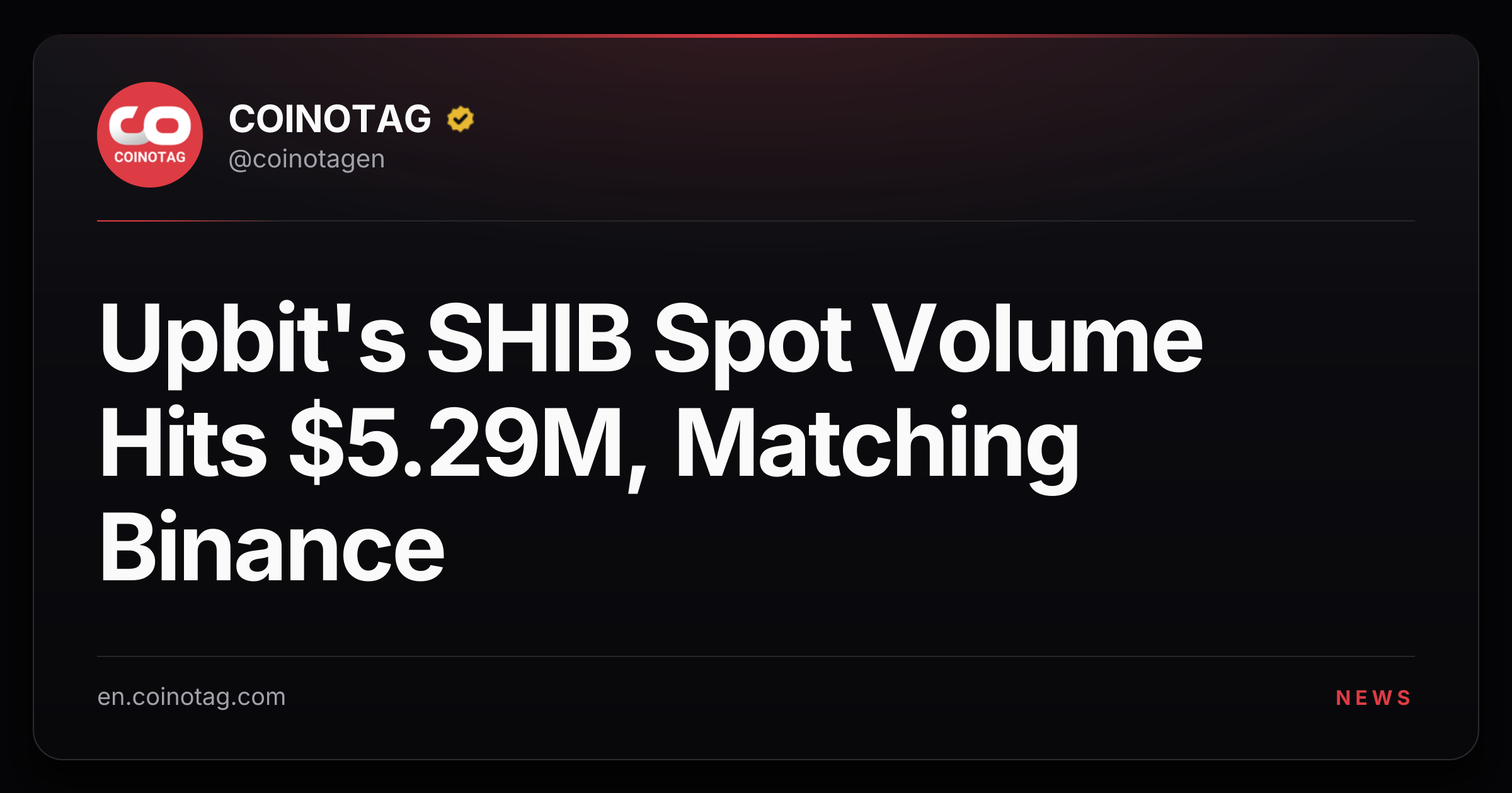 Upbit's SHIB Spot Volume Hits $5.29M, Matching Binance