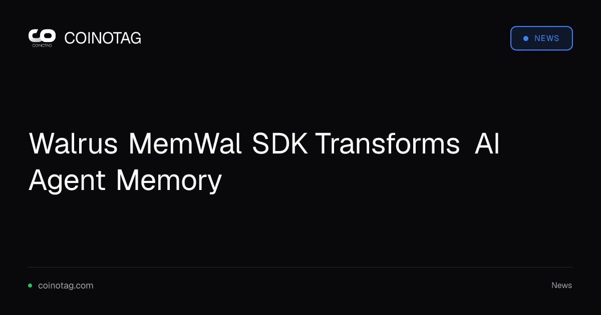Walrus MemWal SDK Transforms AI Agent Memory