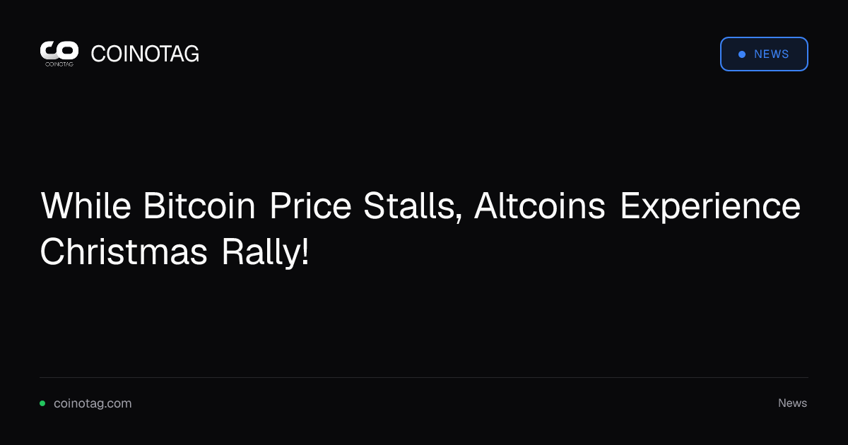 While Bitcoin Price Stalls, Altcoins Experience Christmas Rally!