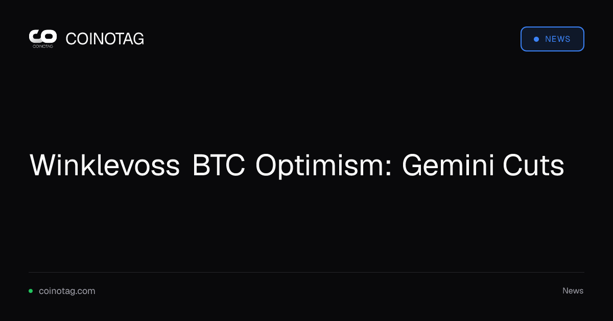 Winklevoss BTC Optimism: Gemini Cuts