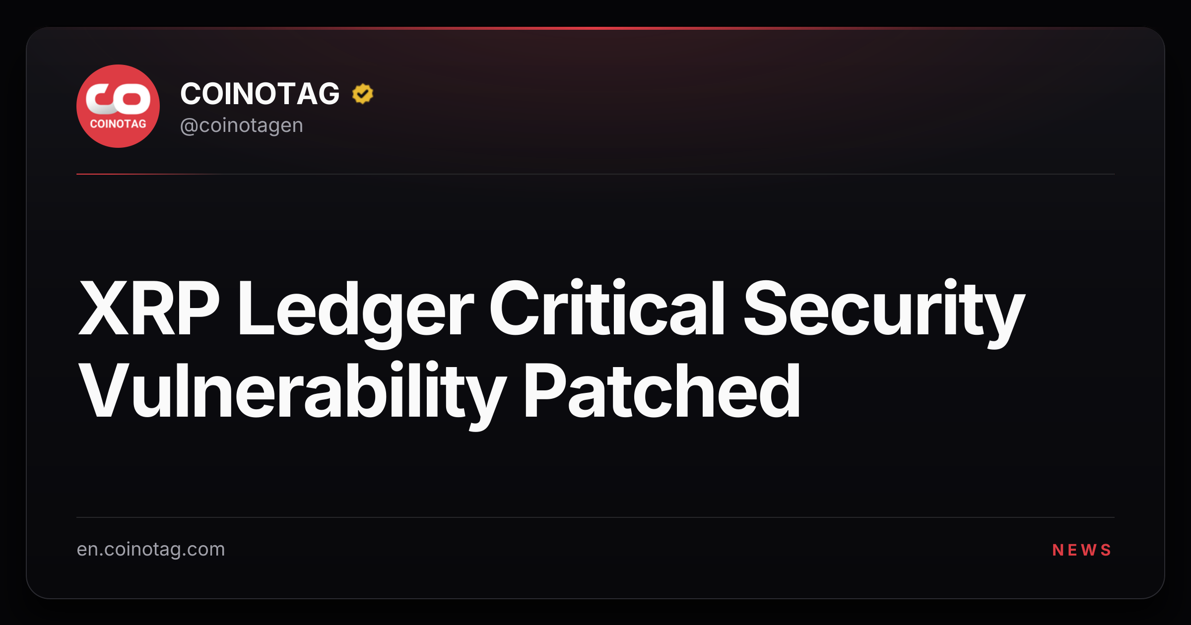 XRP Ledger Critical Security Vulnerability Patched
