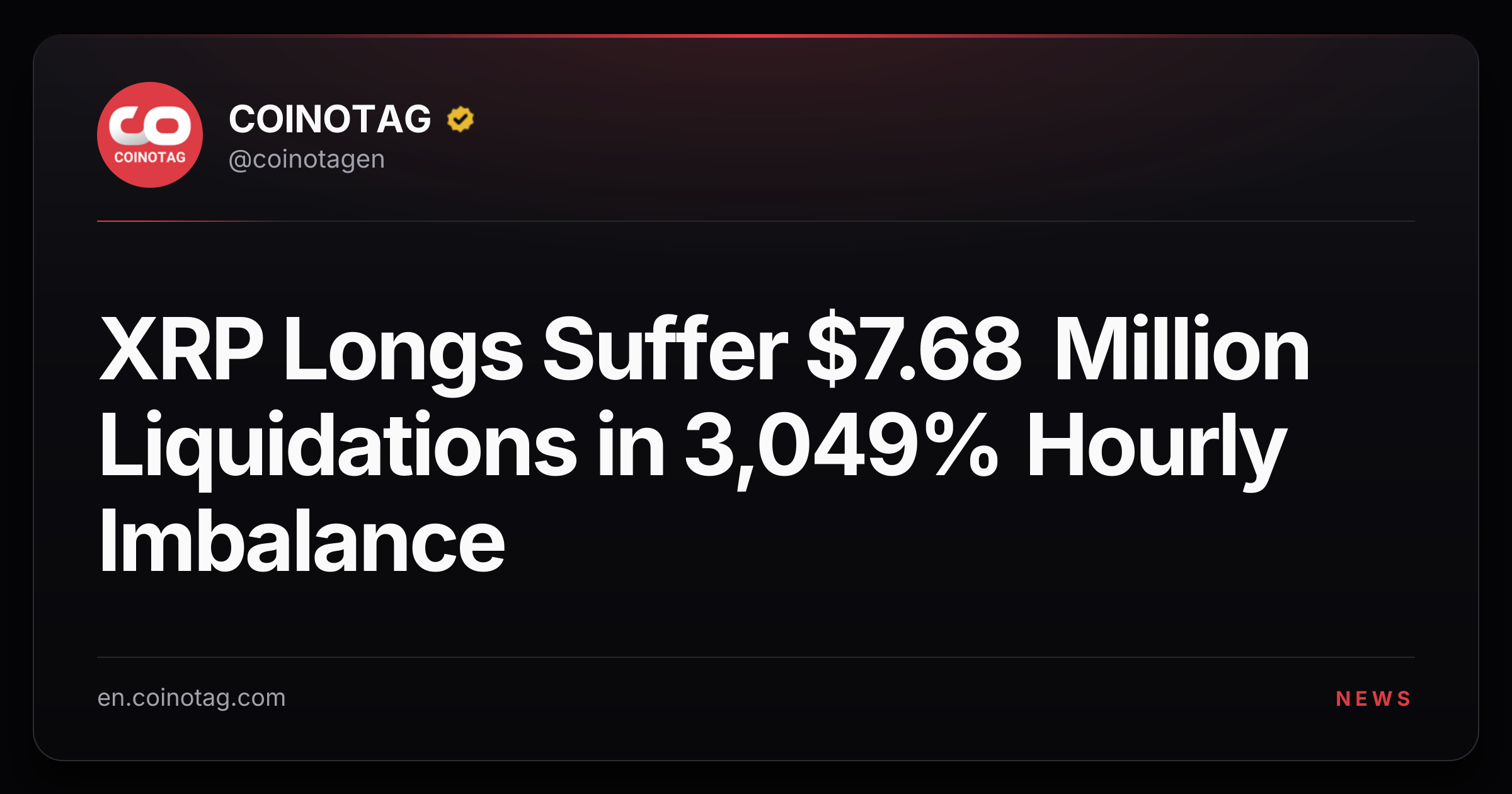 XRP Longs Suffer $7.68 Million Liquidations in 3,049% Hourly Imbalance