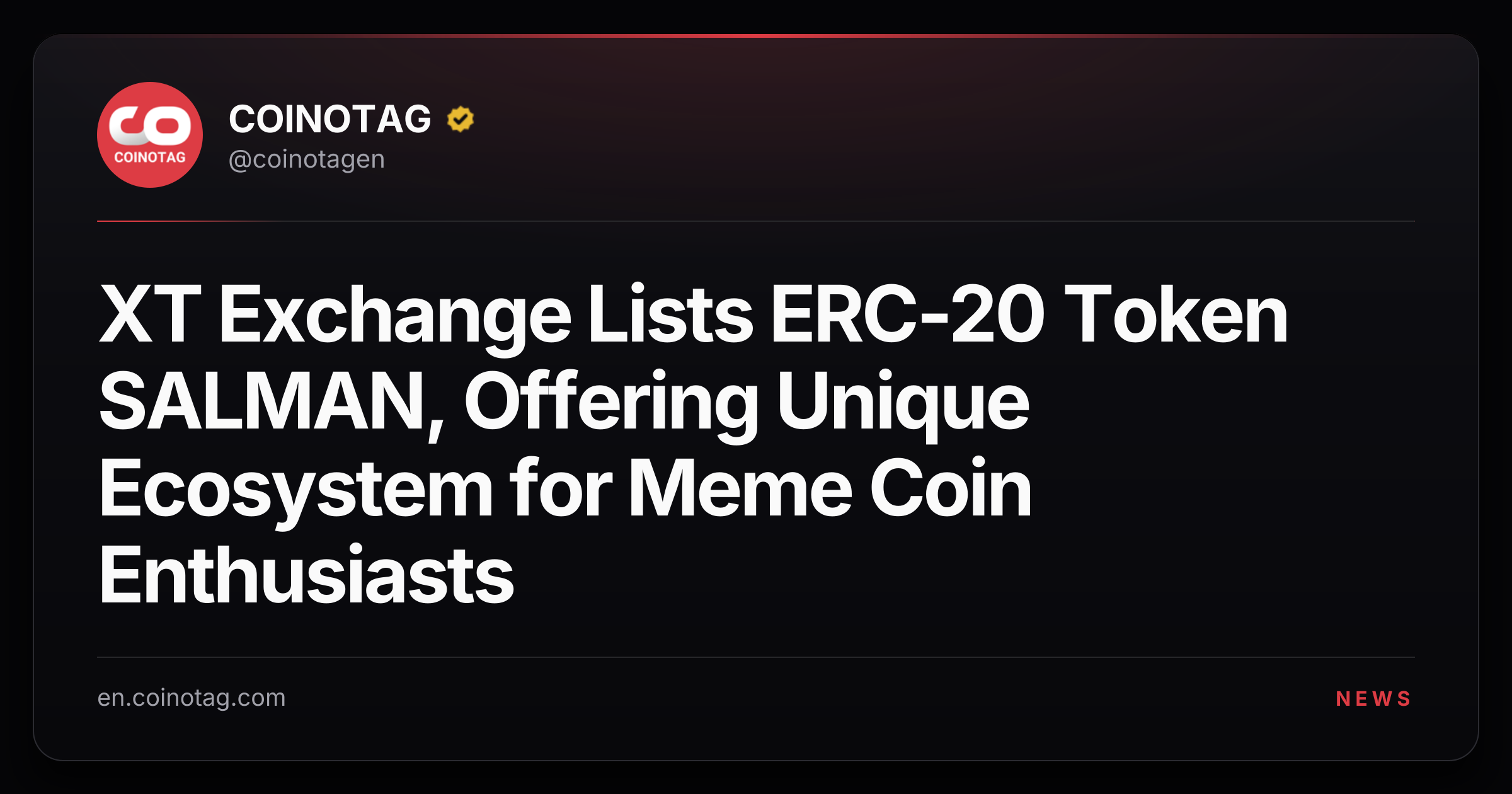 XT Exchange Lists ERC-20 Token SALMAN, Offering Unique Ecosystem for Meme Coin Enthusiasts