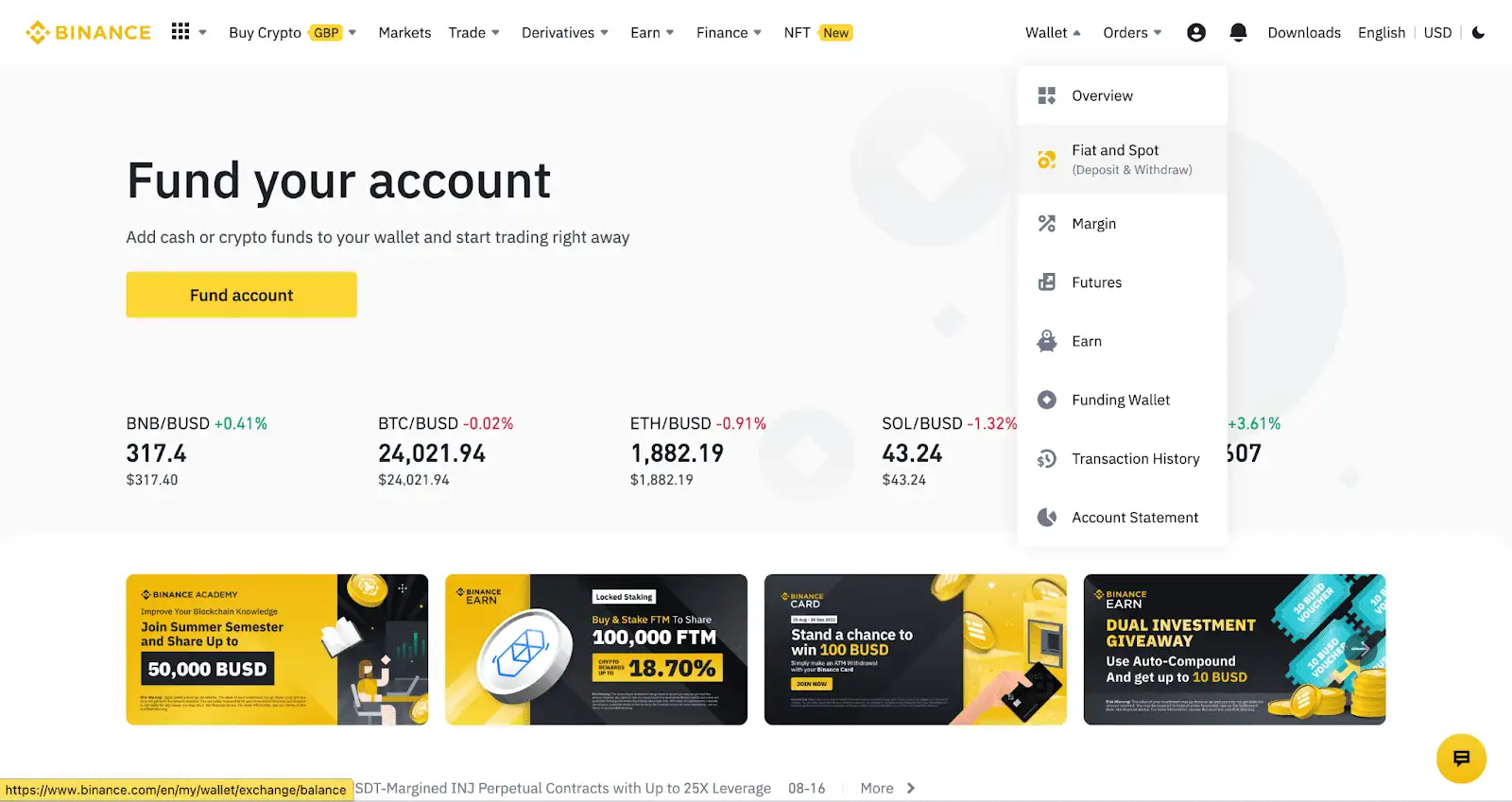 Binance Funding Account