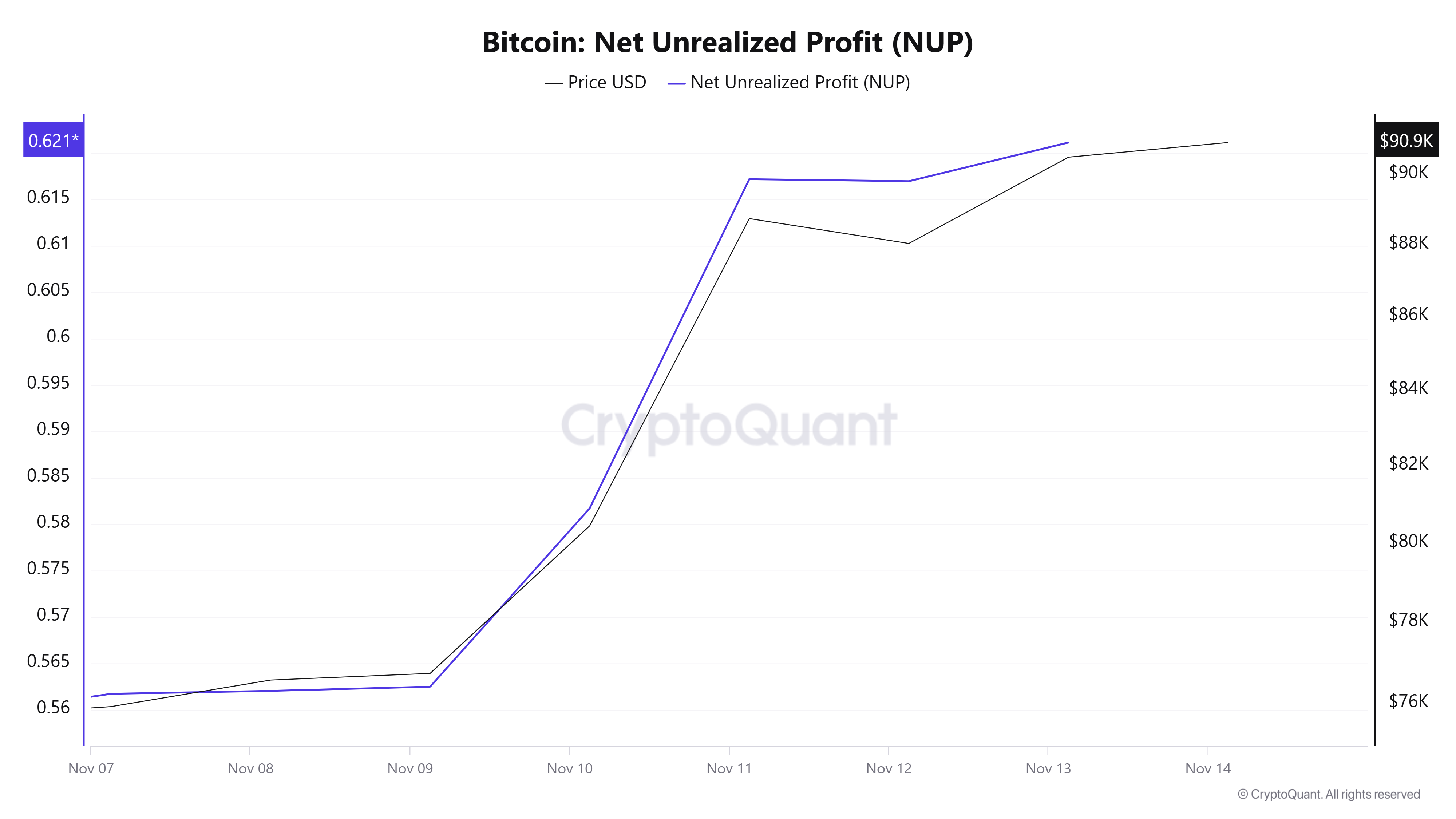 Bitcoin Net Gerçekleşmemiş Kar Verileri