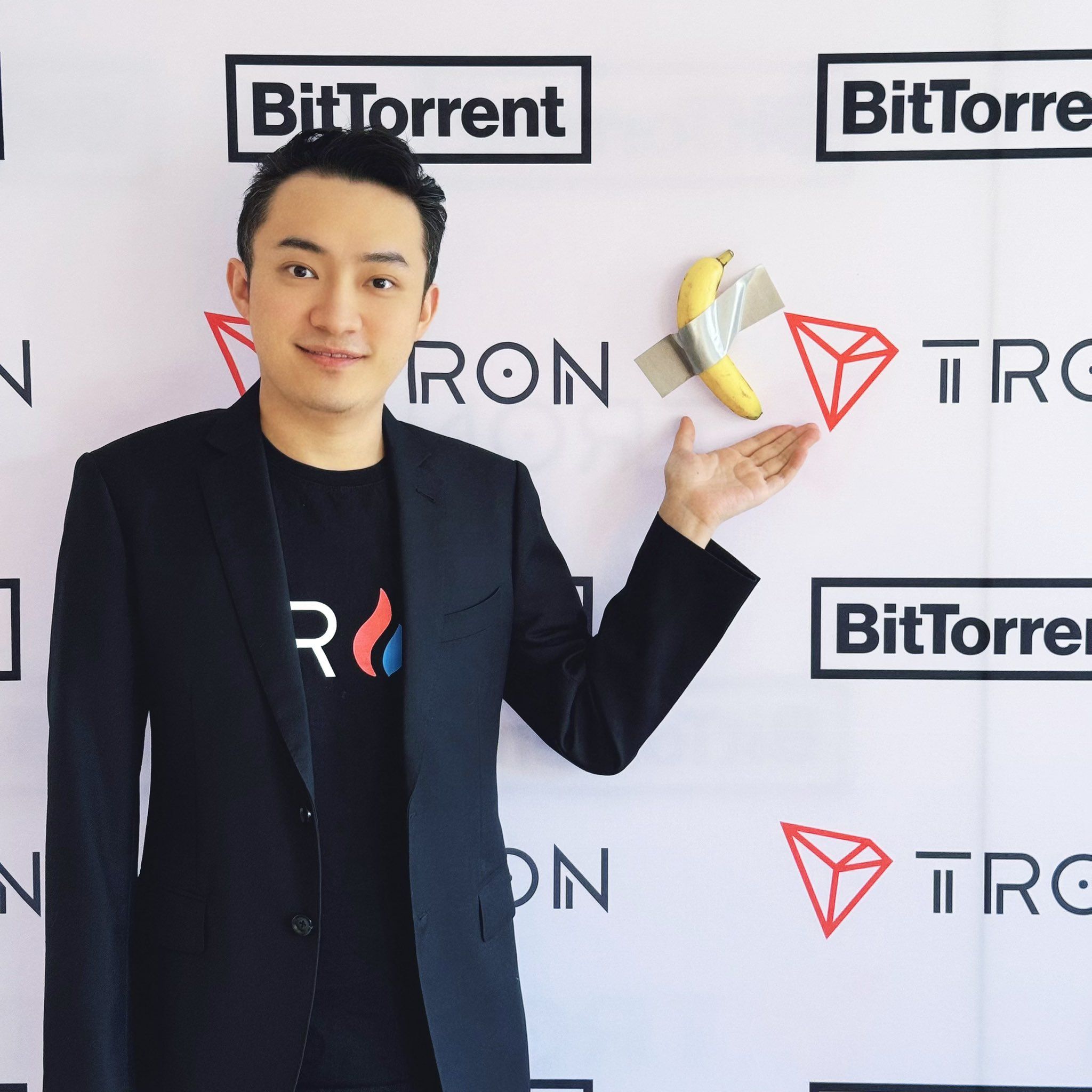 Justin Sun with Comedian Artwork