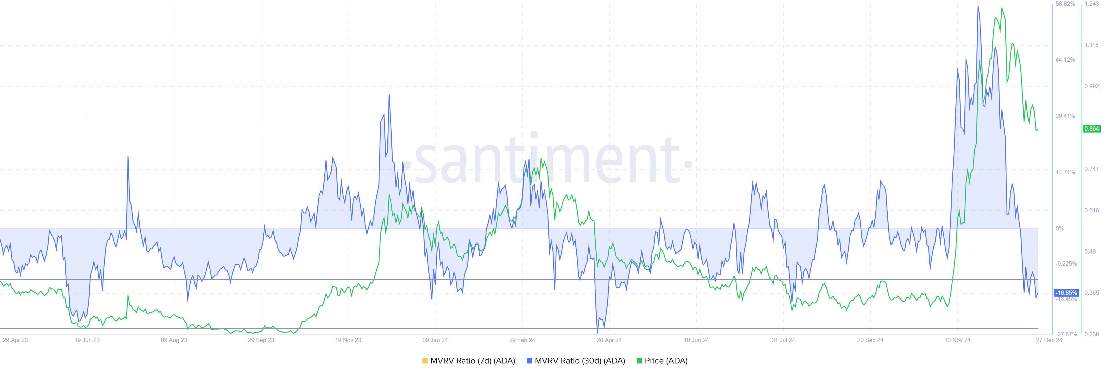 Cardano MVRV Oranı