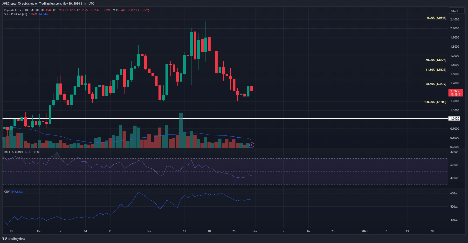 Popcat 1-day Chart