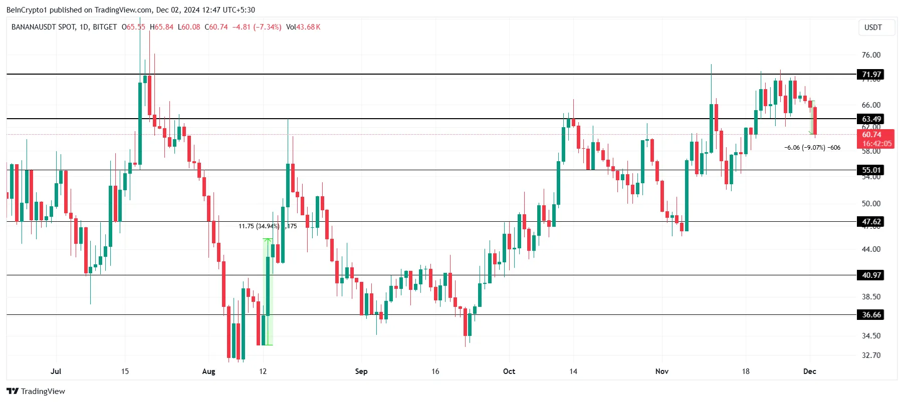 BANANA Price Analysis.