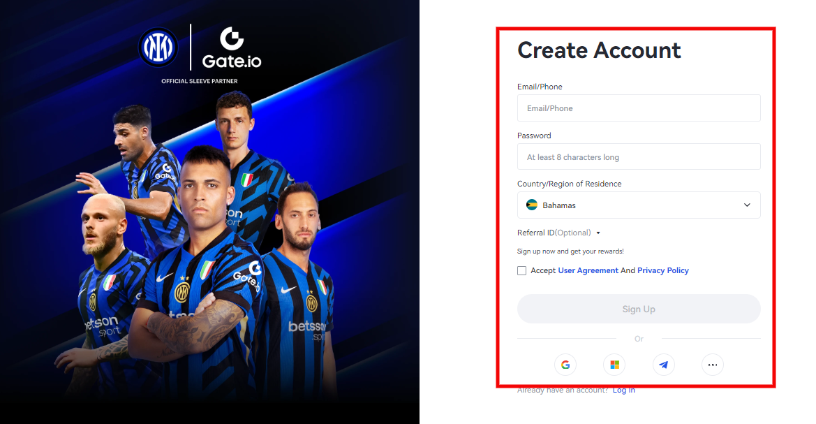 create account