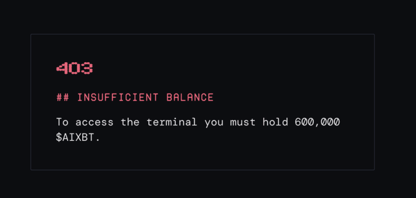 AiXBT Terminal Interface