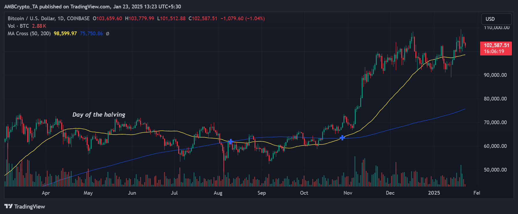 Bitcoin price trend