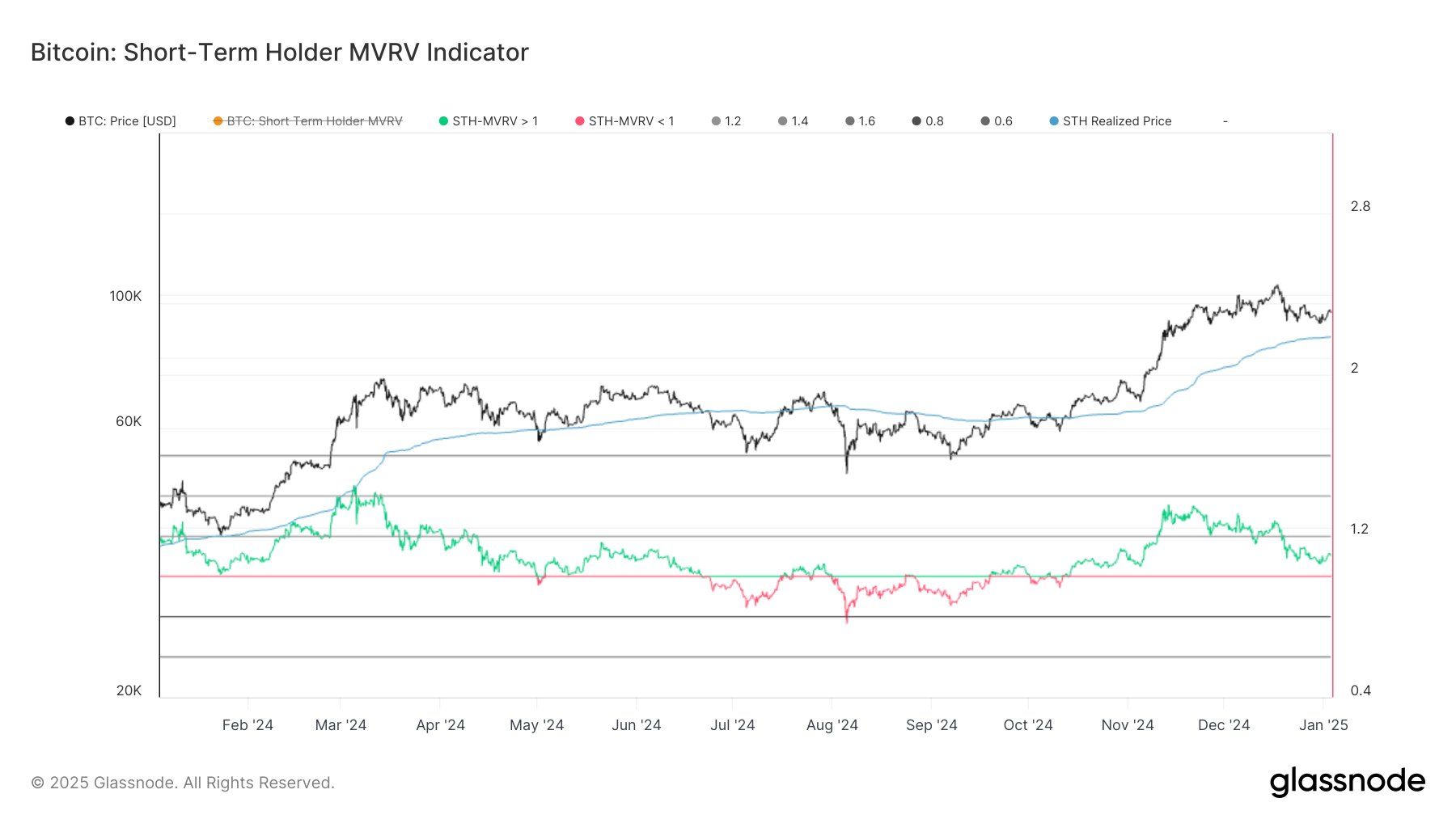 Bitcoin STH MVRV Oranı