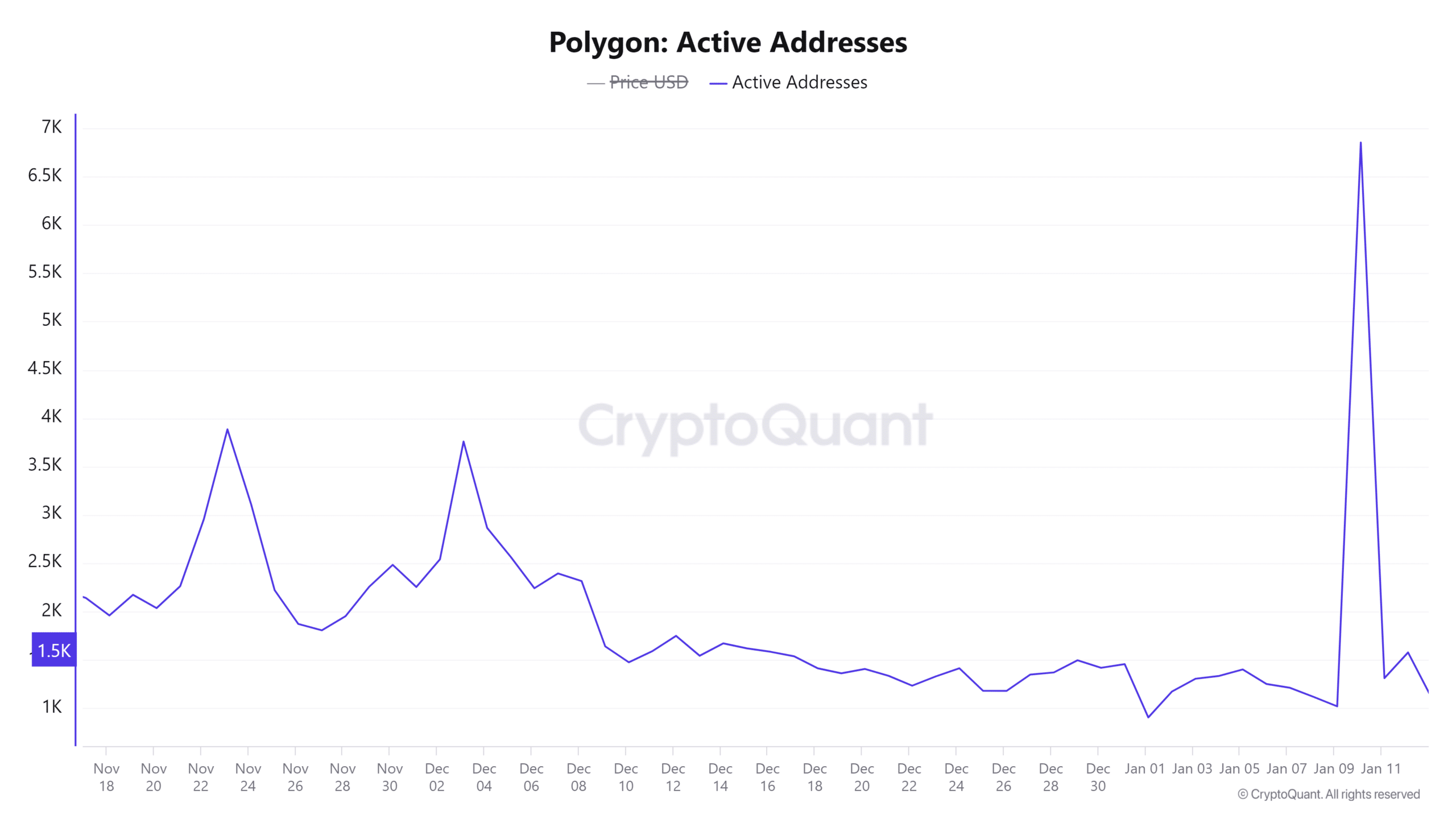 POL active addresses 