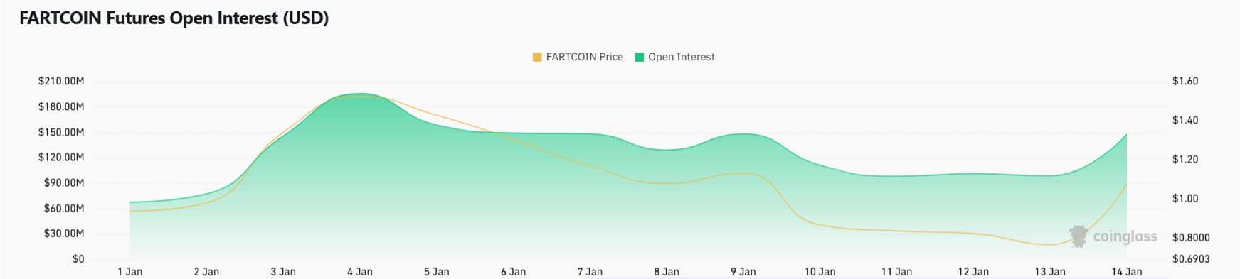 Futures Market Open Interest for FARTCOIN