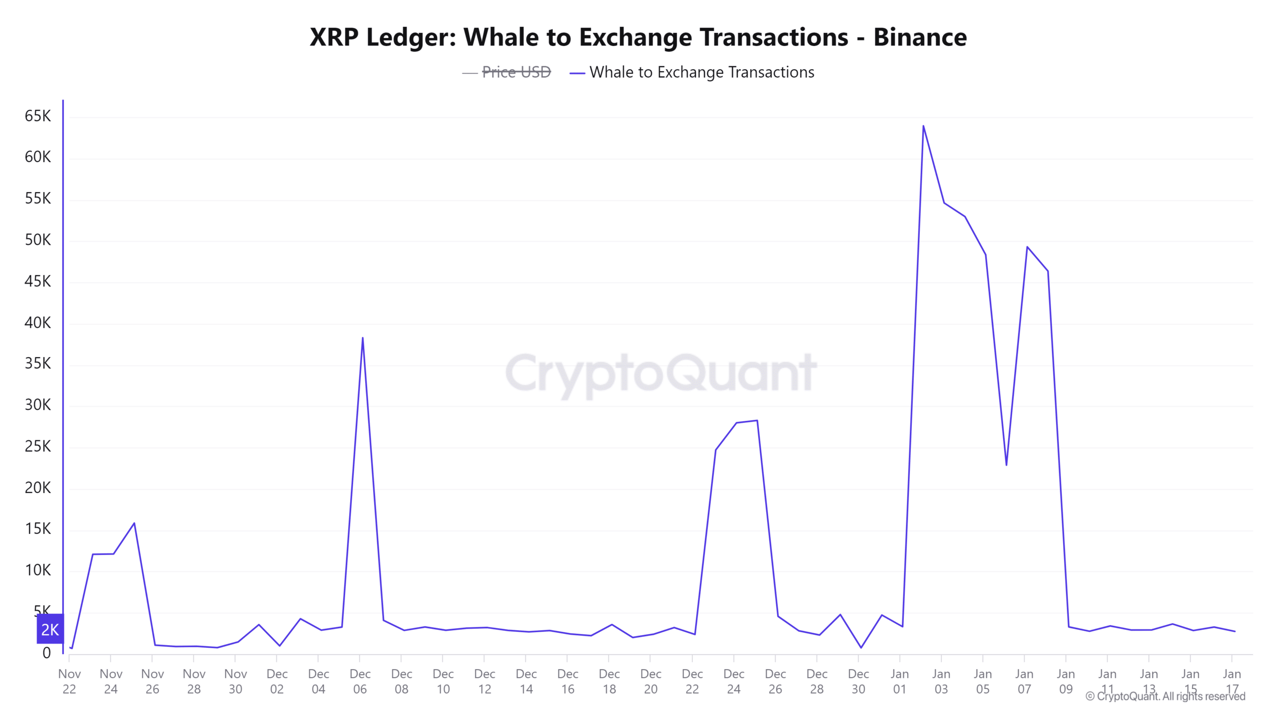 XRP Ledger Whale to Exchange Transactions Binance 1