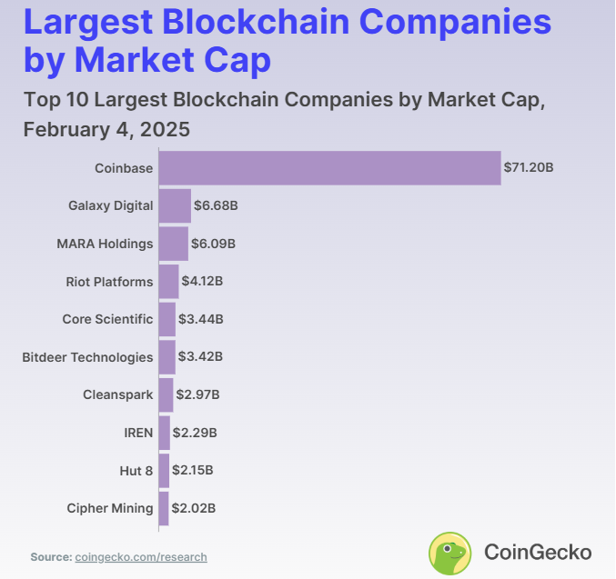 Halka Açık Blockchain Şirketleri Piyasa Değerine Göre