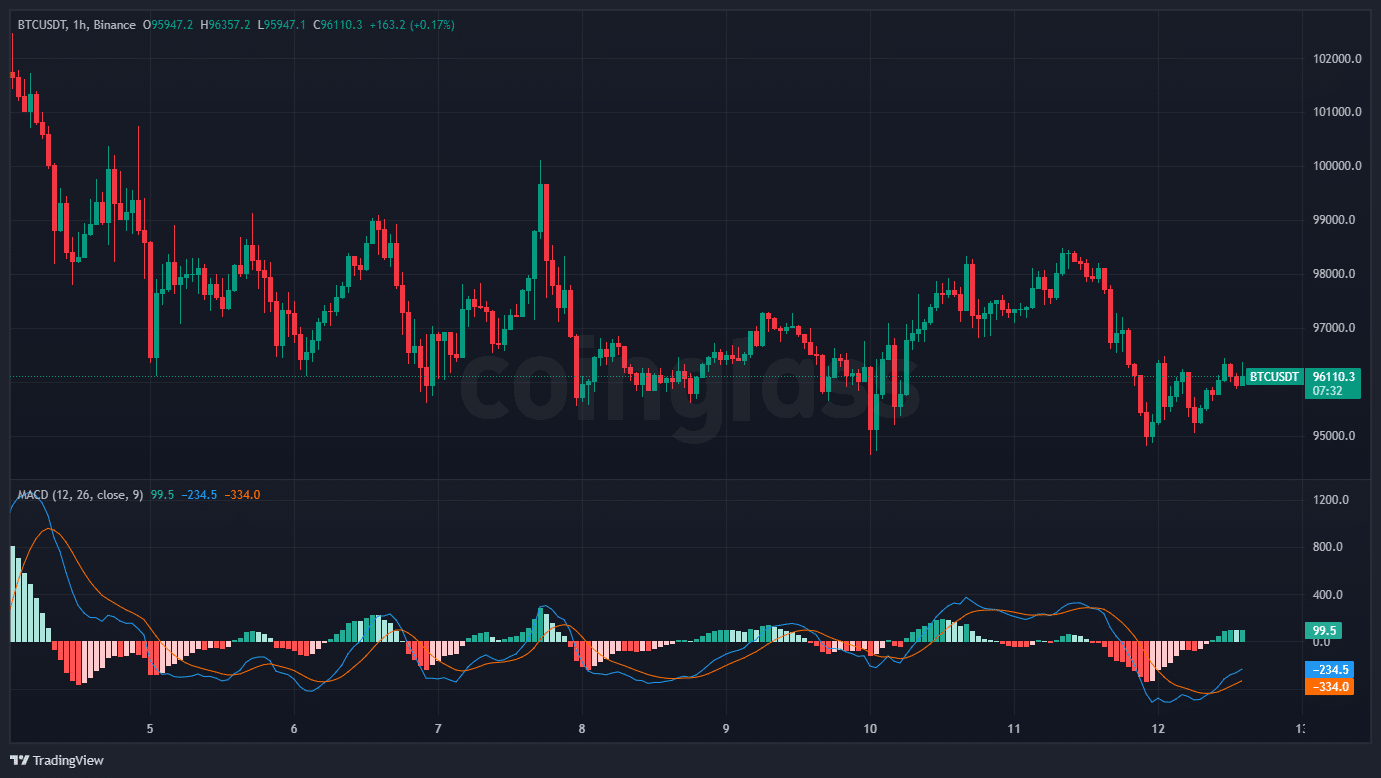 BTC MACD chart