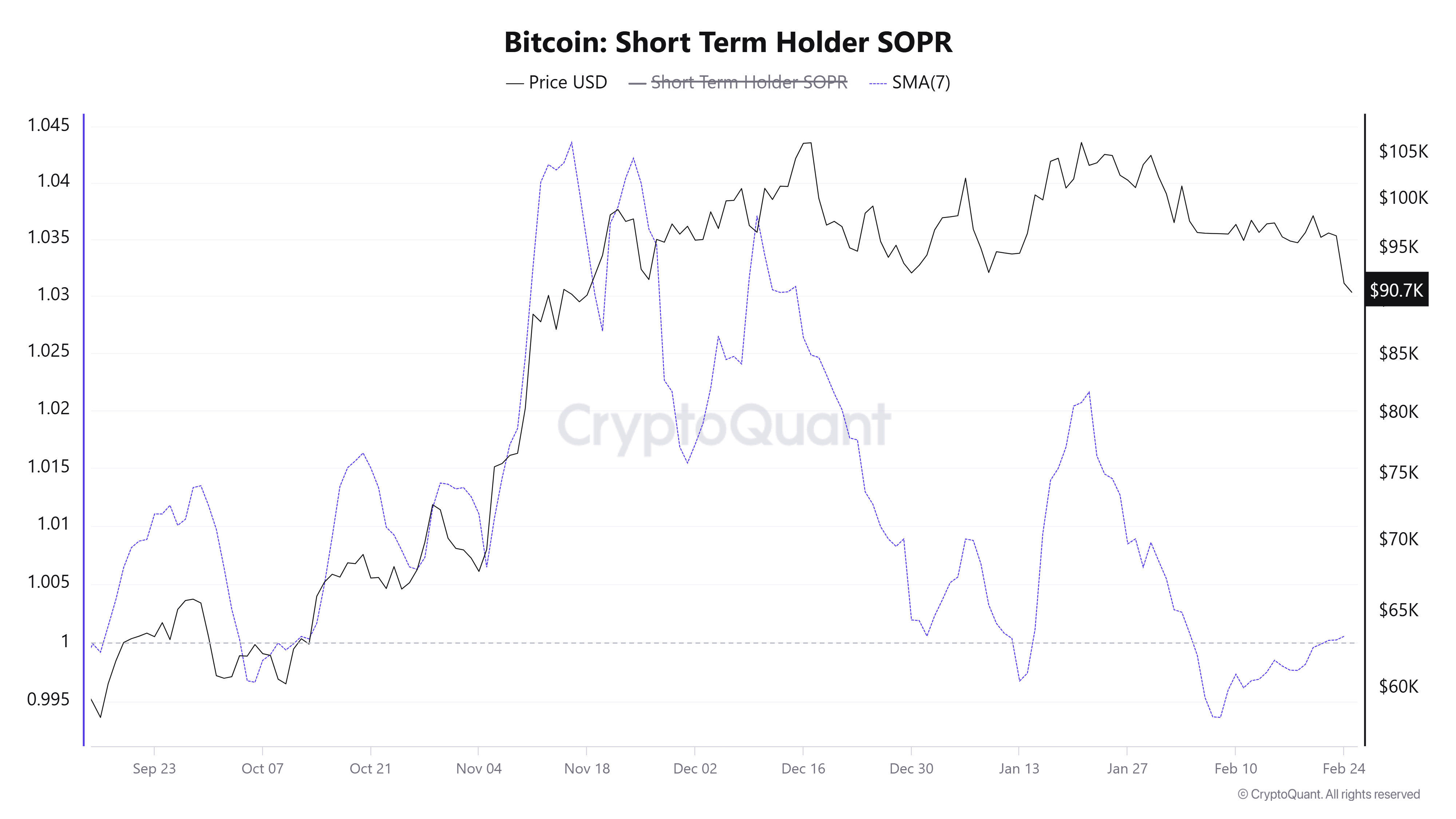 Bitcoin STH SOPR.