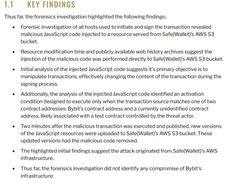 Bybit hack reports: X