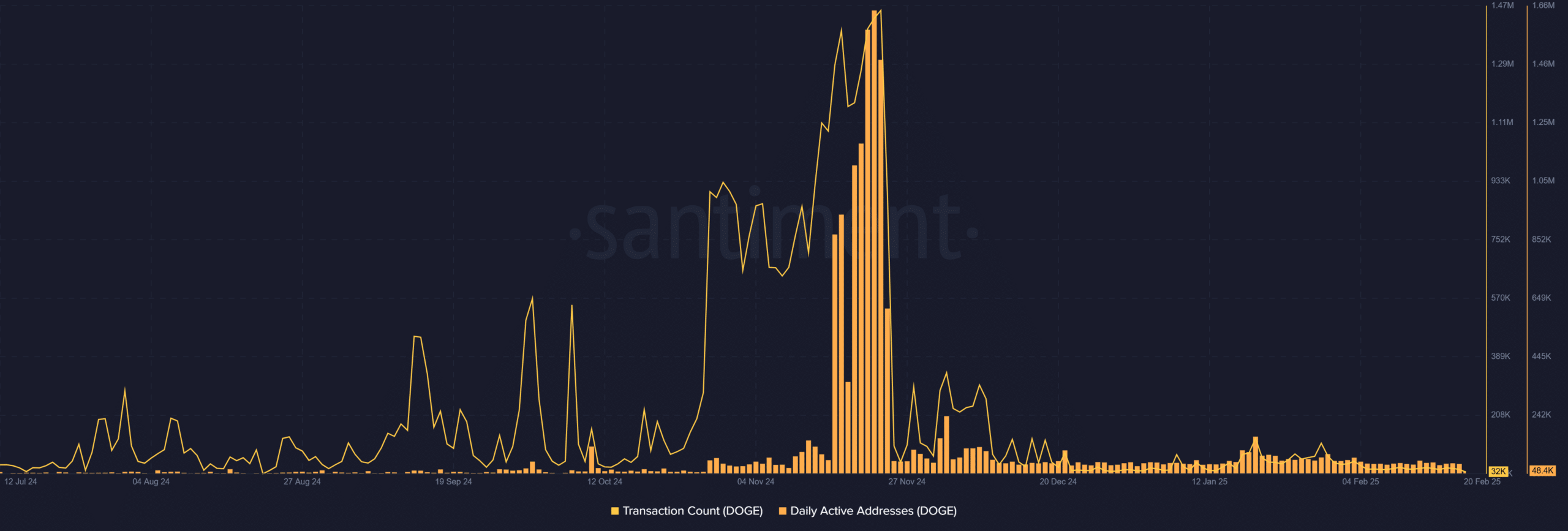 DOGE onchain stats