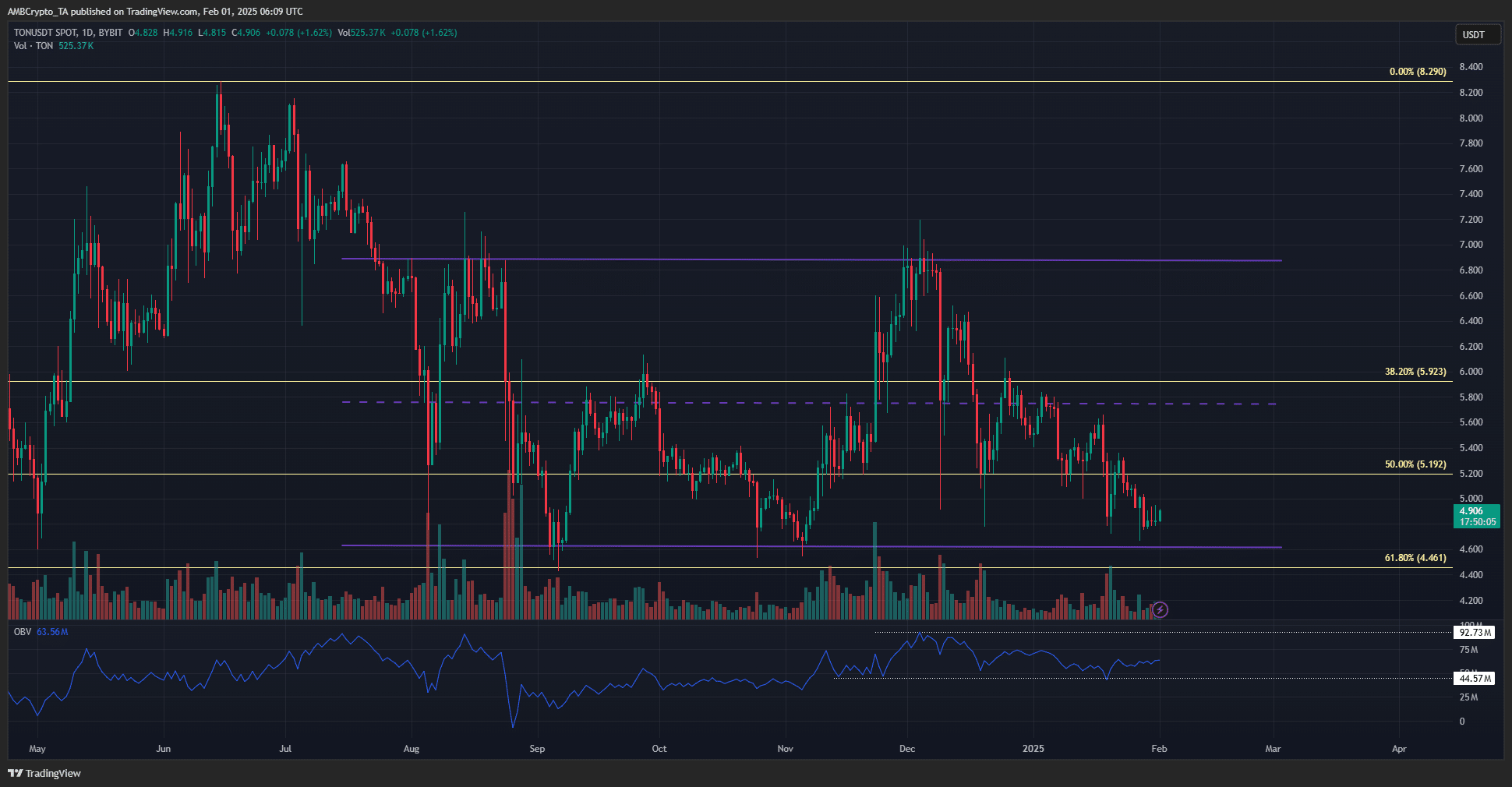 Toncoin 1-day Chart