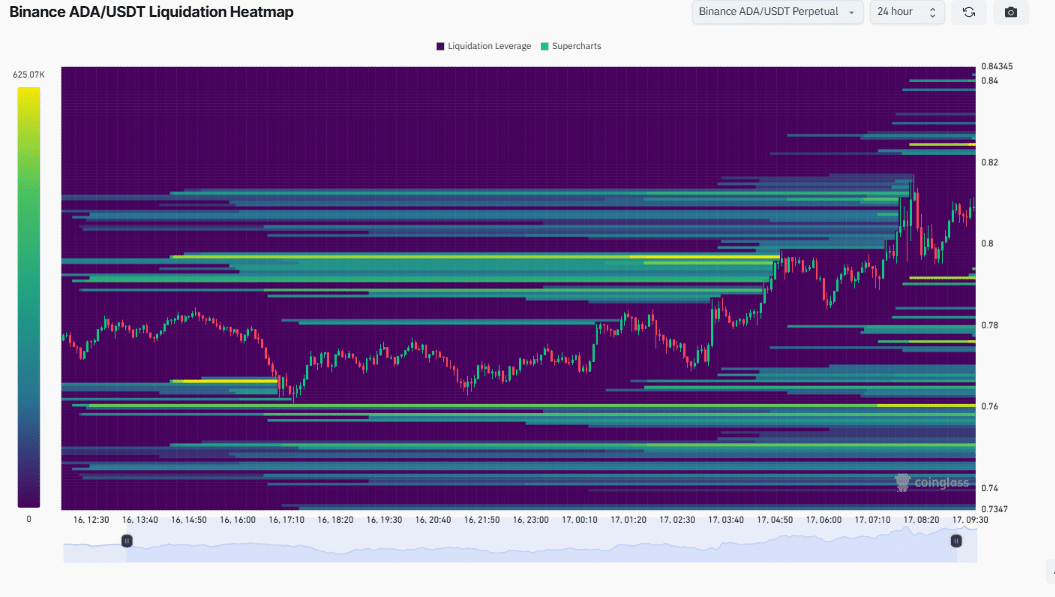 ADA Liquidation Heatmap