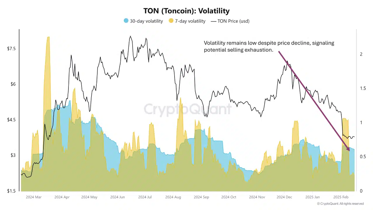 Toncoin Volatility Chart