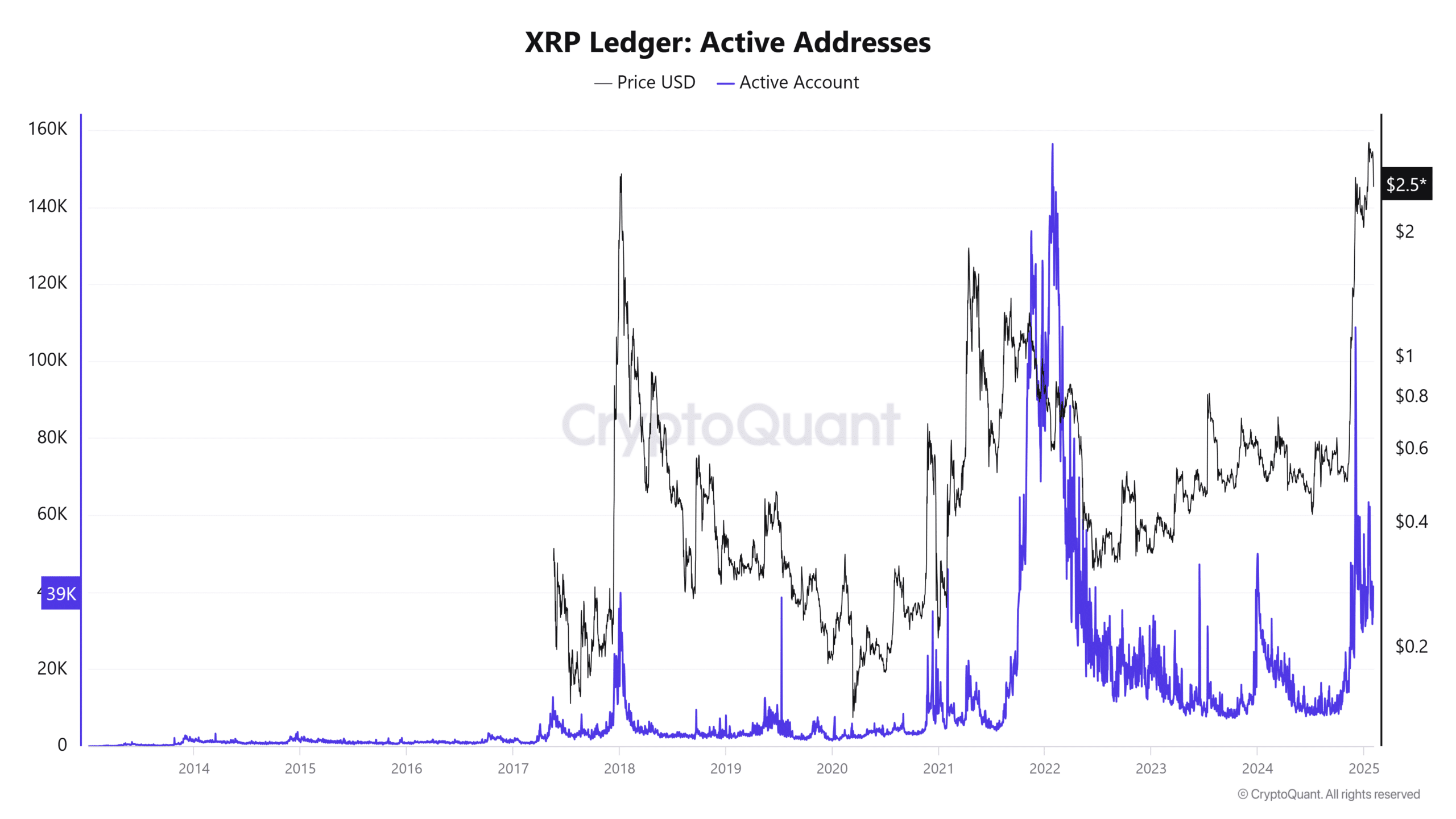 XRP Ledger Aktif Adresler