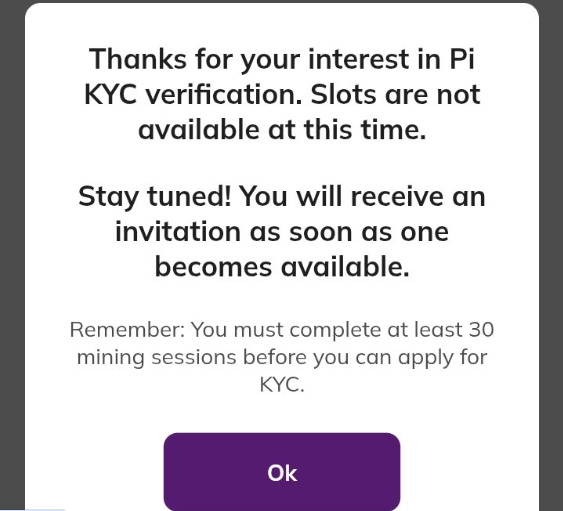 Pioneer’s screenshot on KYC issues with Pi Network