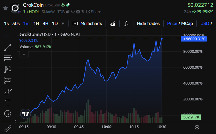 GrokCoin Fiyat Performansı