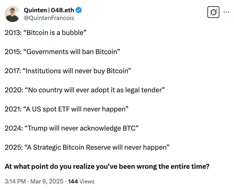 Quinten on Bitcoin