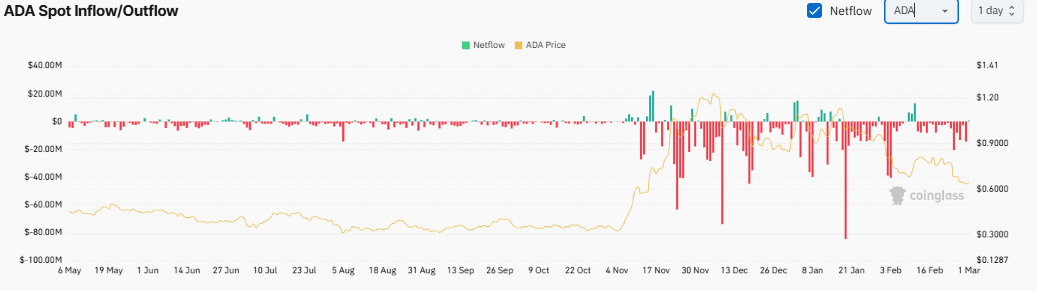 Cardano Netflows Chart