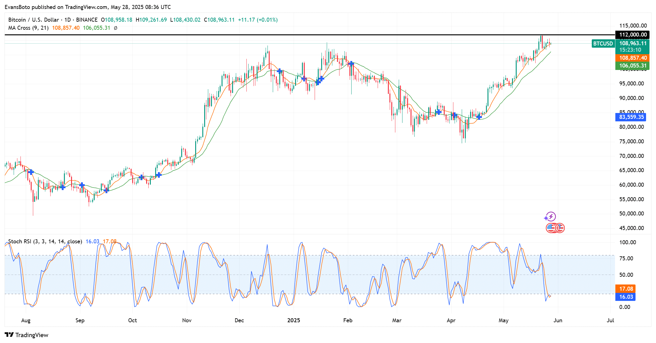 BTC価格の動き