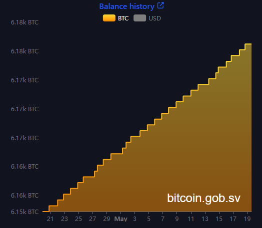 エルサルバドルのビットコインポートフォリオ