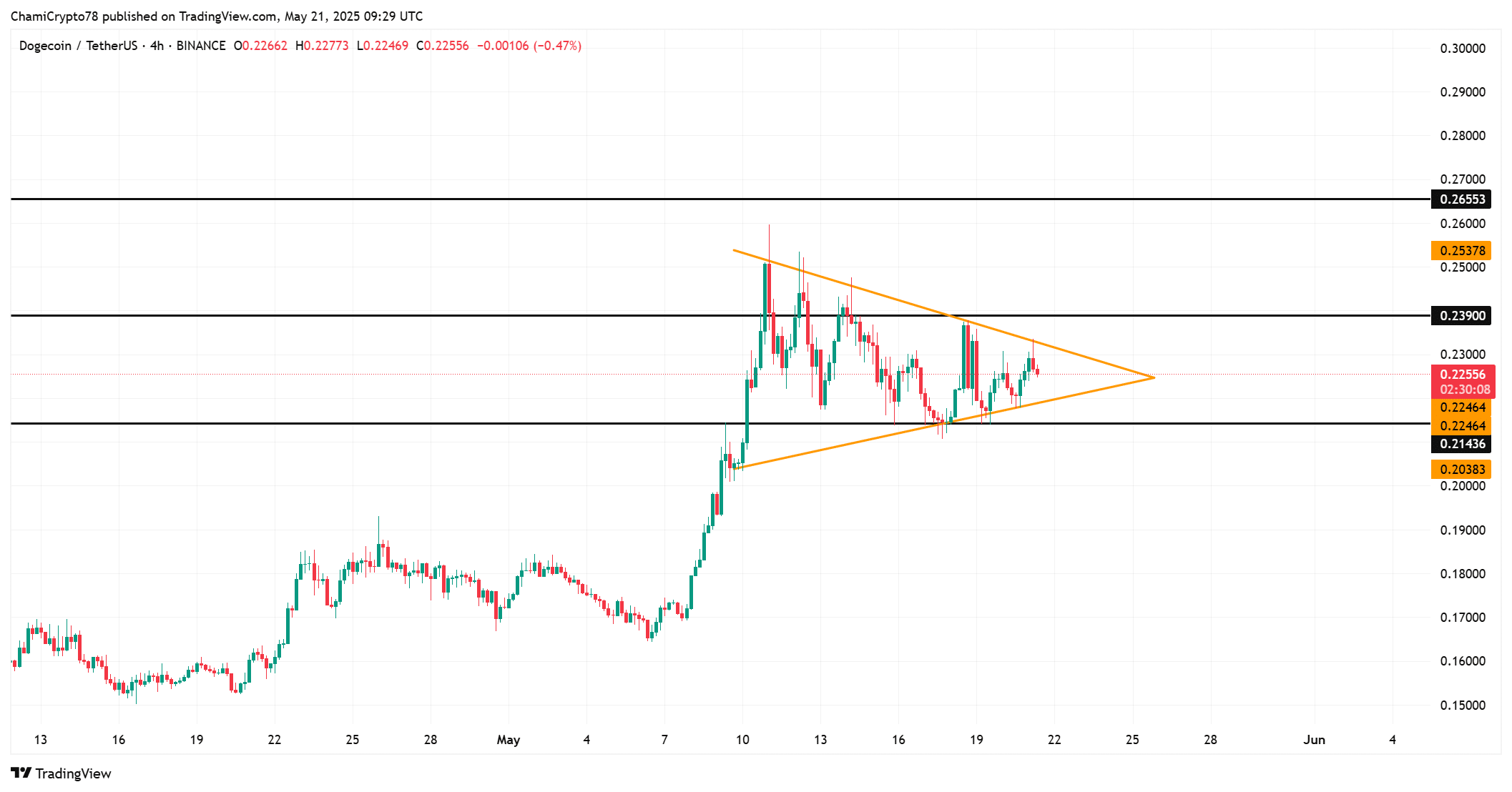 DOGE price action