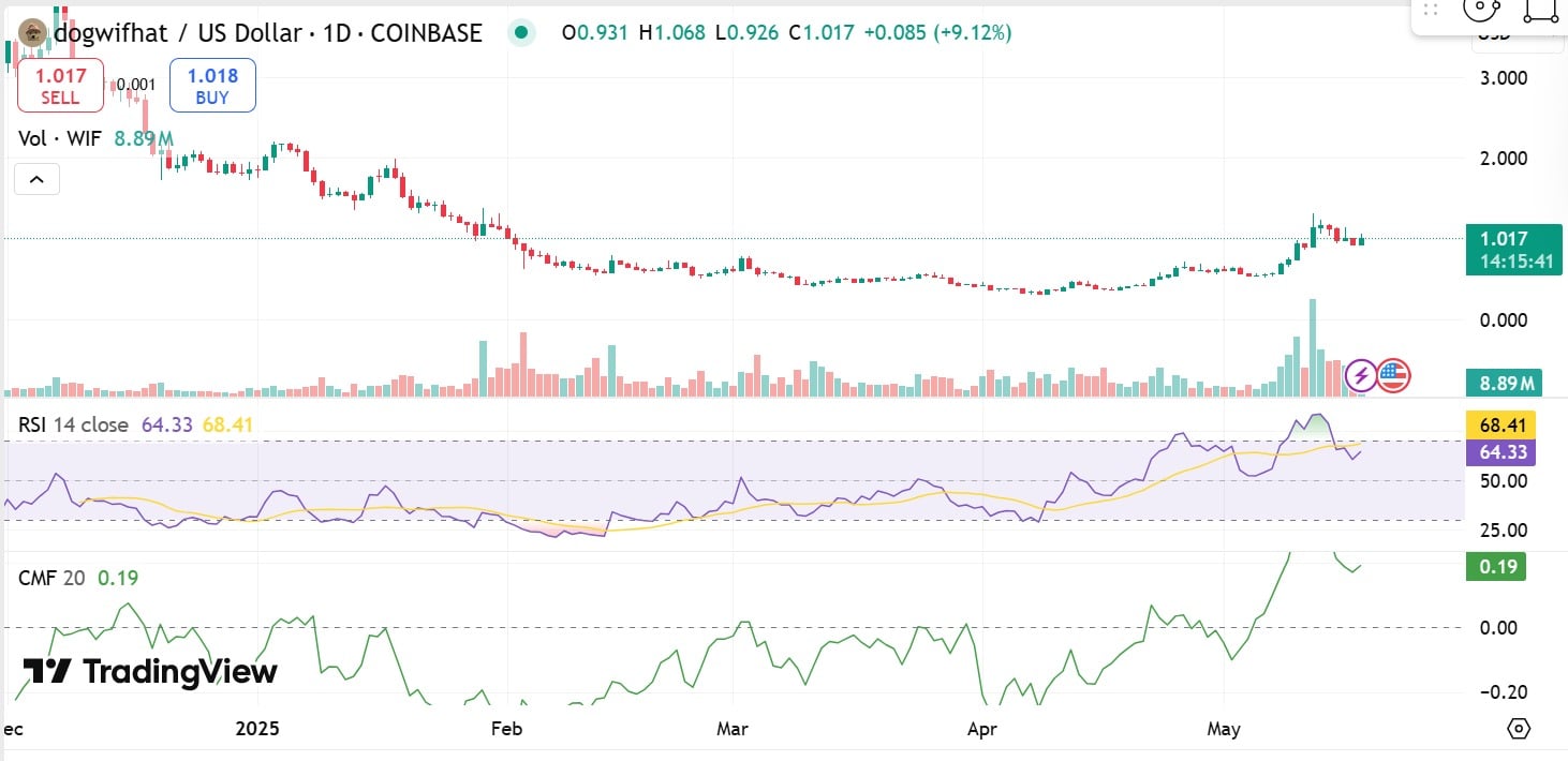 dogwifhat RSI Chart