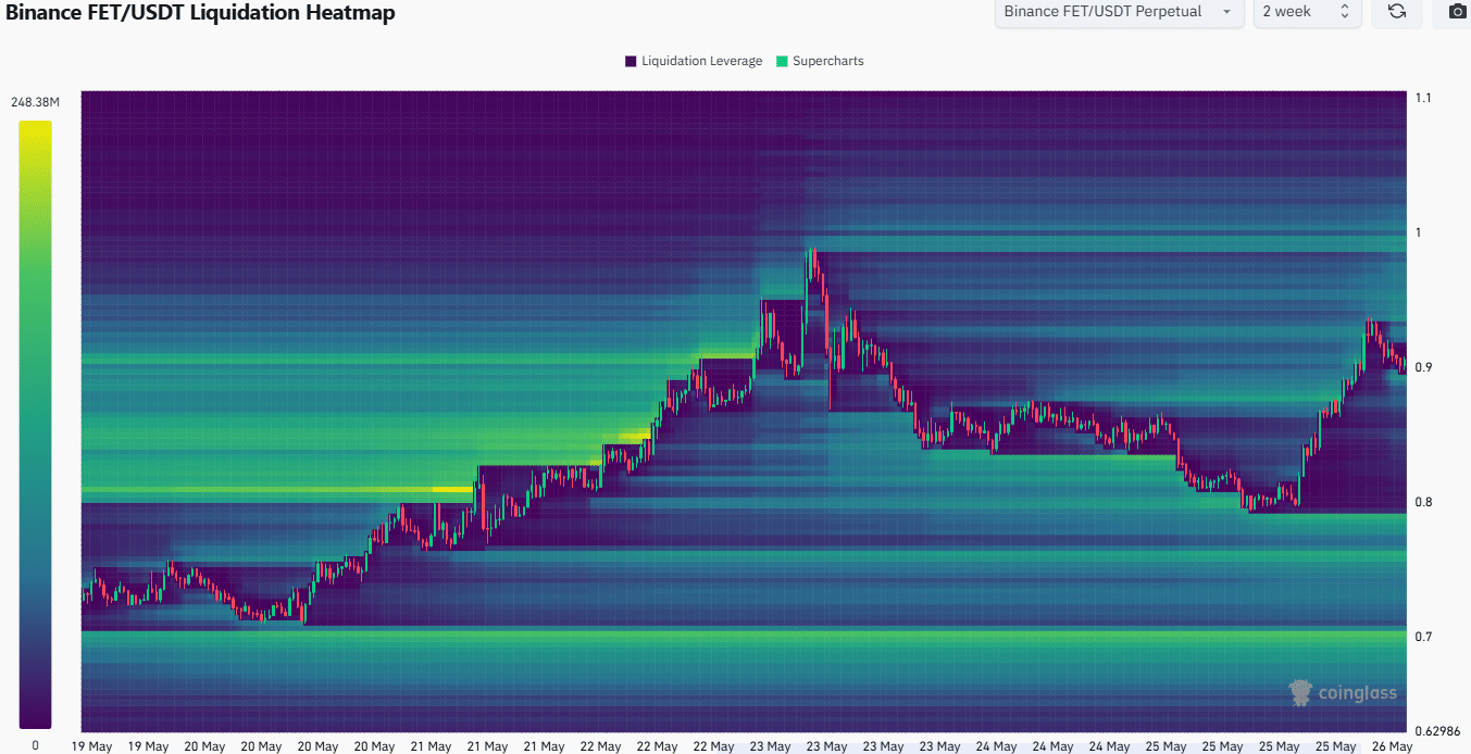 FET Liquidation Heatmap