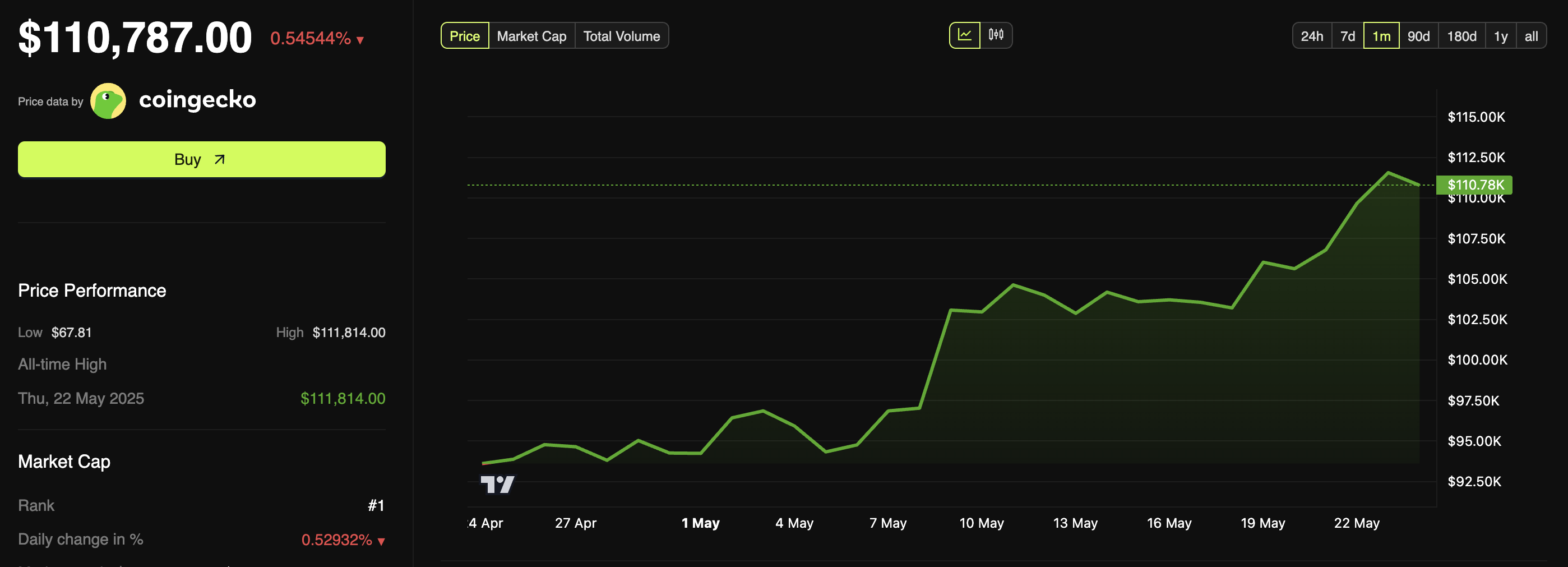 Bitcoin Fiyat Performansı
