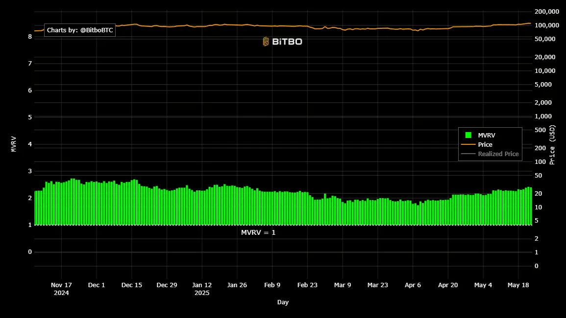Bitcoin MVRV Oranı Grafiği
