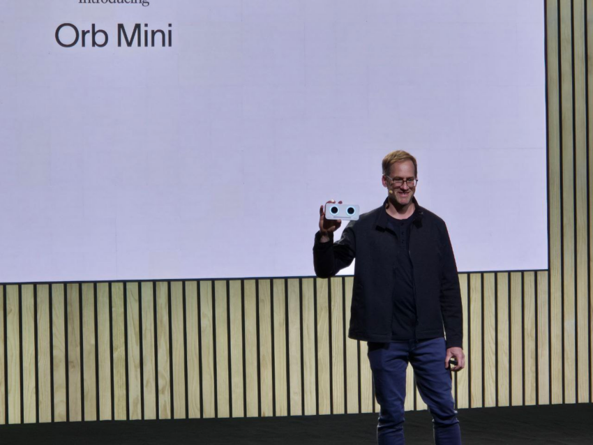 Rich Heley showcasing the new portable 'Orb Mini'