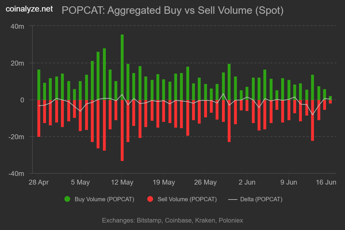 Popcat buy sell volume