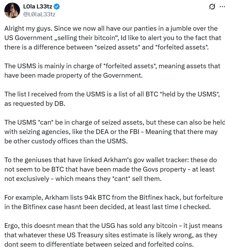ABD, Chaos Fidye Yazılımı Grubundan 20.2 BTC’nin Müsaderesini Talep Ediyor ve Stratejik Bitcoin Rezervini Güçlendirmeyi Planlıyor 2 Sosyal Medya, Veri
