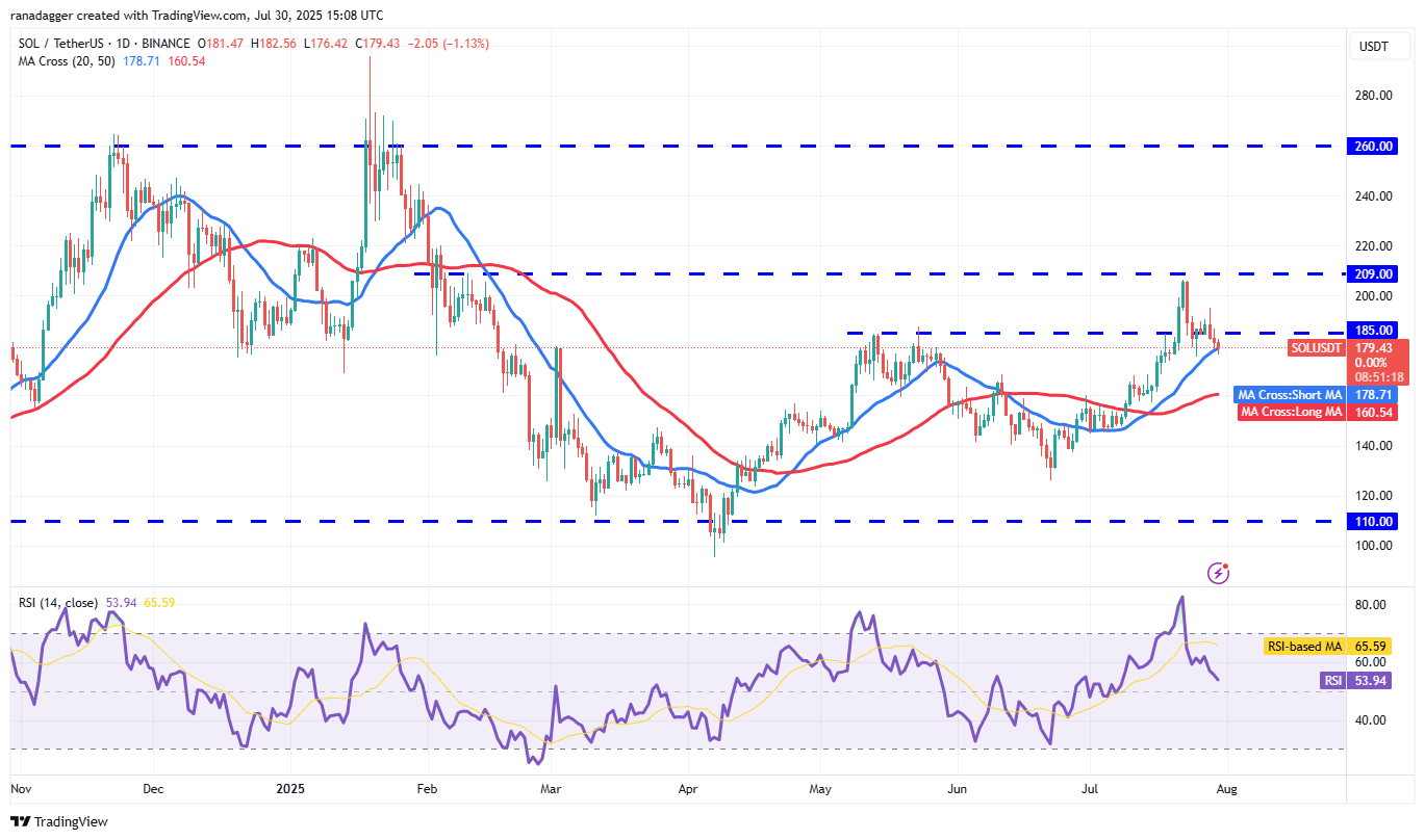 SOL/USDT daily chart