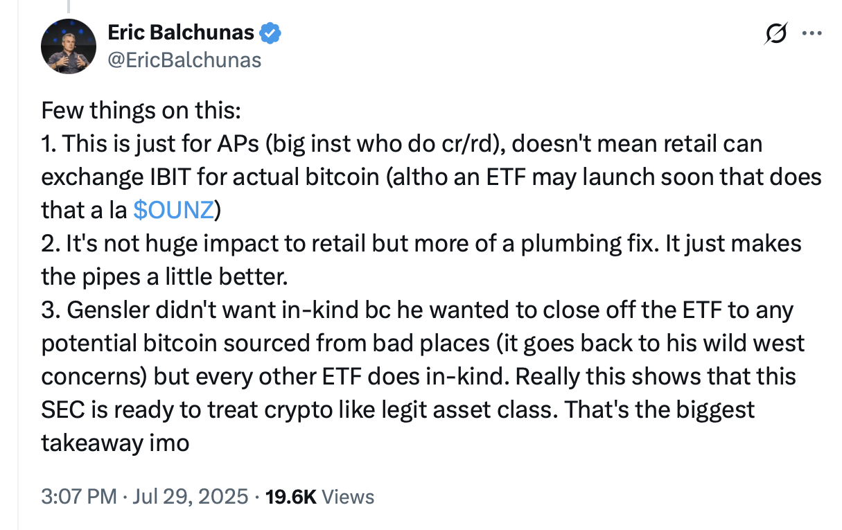 Bitwise SEC’in Kripto ETF Kural Değişikliğini Uyguluyor, Bitcoin Fonları için Yapısal İyileştirme Sinyali 1 0198615e 14a0 7b13 87da e468d9ae0c65