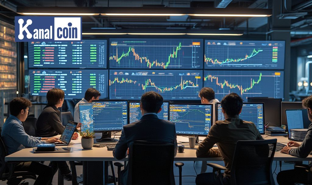 binance trading office scene