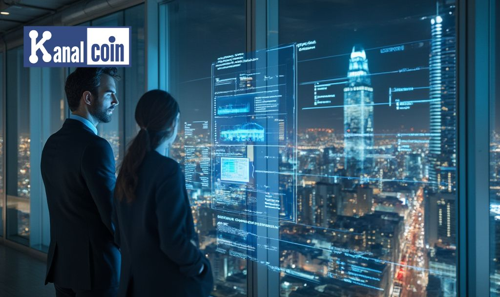 futuristic business meeting