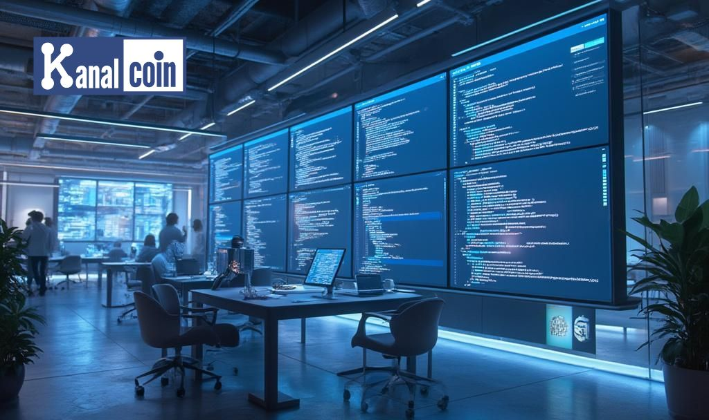 Fütüristik Remix Ethereum IDE ofis alanı