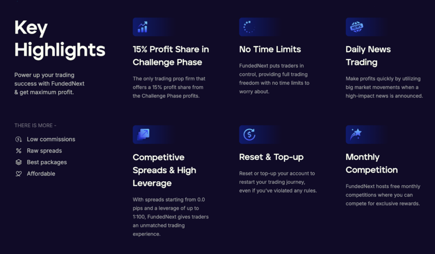 Exploring Crypto Prop Trading Firms in 2025: Opportunities and Considerations for Bitcoin Traders 3 Key highlights of FundedNext platform