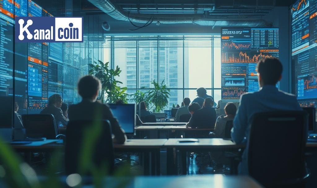 Modern office financial focus